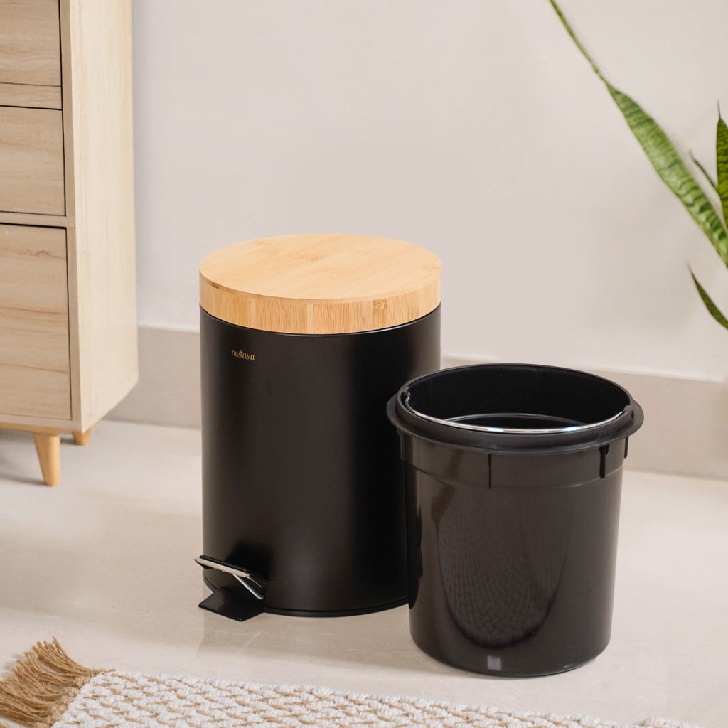Modbin Dustbin With Detachable Bucket Black 5000ml Nestasia