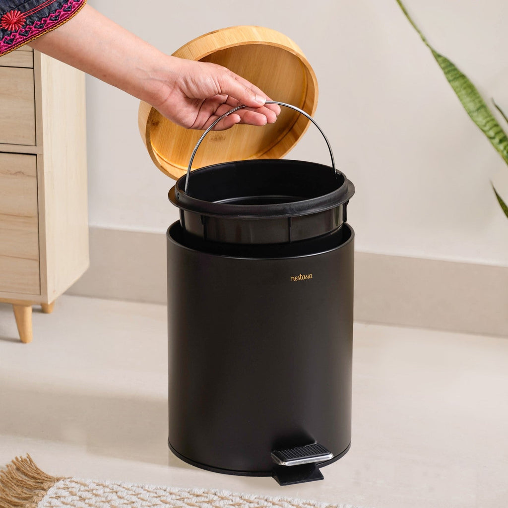 Modbin Dustbin With Detachable Bucket Black 5000ml Nestasia