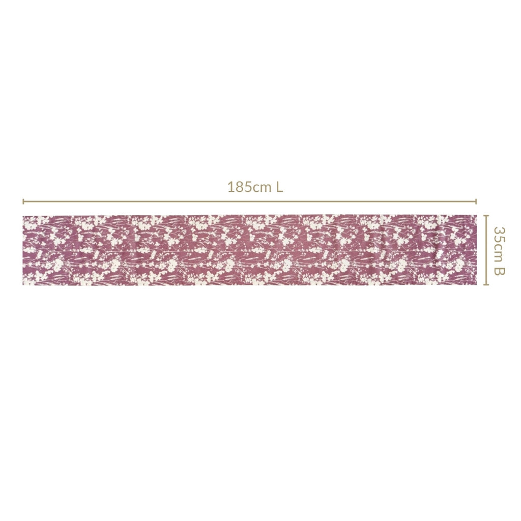 Dusty Mauve 6 Seater Pure Cotton Runner 185x35cm Nestasia