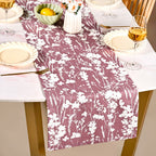 Dusty Mauve 6 Seater Pure Cotton Runner 185x35cm Nestasia