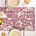 Dusty Mauve 6 Seater Pure Cotton Runner 185x35cm Nestasia