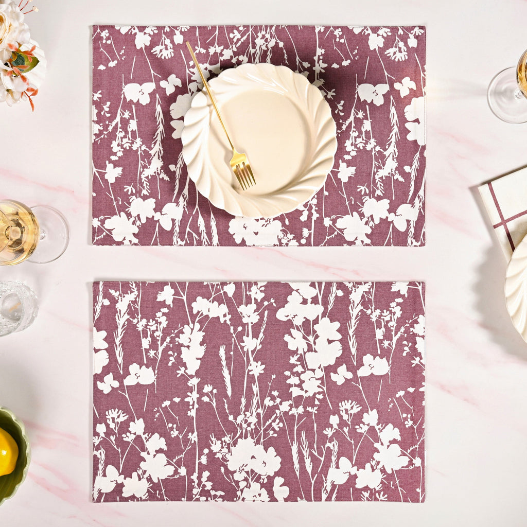 Dusty Mauve Cotton Placemat Set Of 6 Nestasia