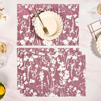Dusty Mauve Cotton Water Resistant Placemat Set Of 4 Nestasia