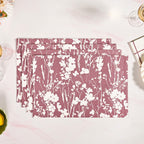Dusty Mauve Cotton Water Resistant Placemat Set Of 4 Nestasia