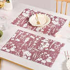 Dusty Mauve Cotton Water Resistant Placemat Set Of 4 Nestasia