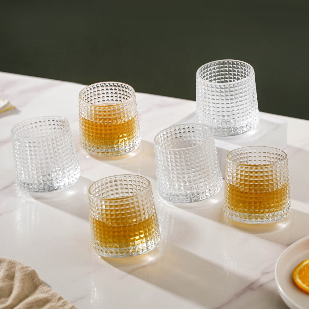 Rotating Drinking Glass Set Of 6 150ml Nestasia