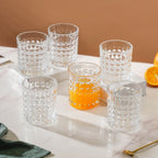 Starcut Textured Small Drinkware Glass Set Of 6 250 ml Nestasia