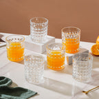 Starcut Textured Small Drinkware Glass Set Of 6 250 ml Nestasia
