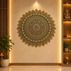 Brass Handcrafted Mandala Wall Hanging Decor Vedansh Craft