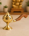Exclusivelane Brass Dhoop Dani for Aarti, Puja, and Meditation Spaces