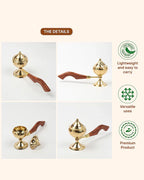 Exclusivelane Brass Dhoop Dani for Aarti, Puja, and Meditation Spaces