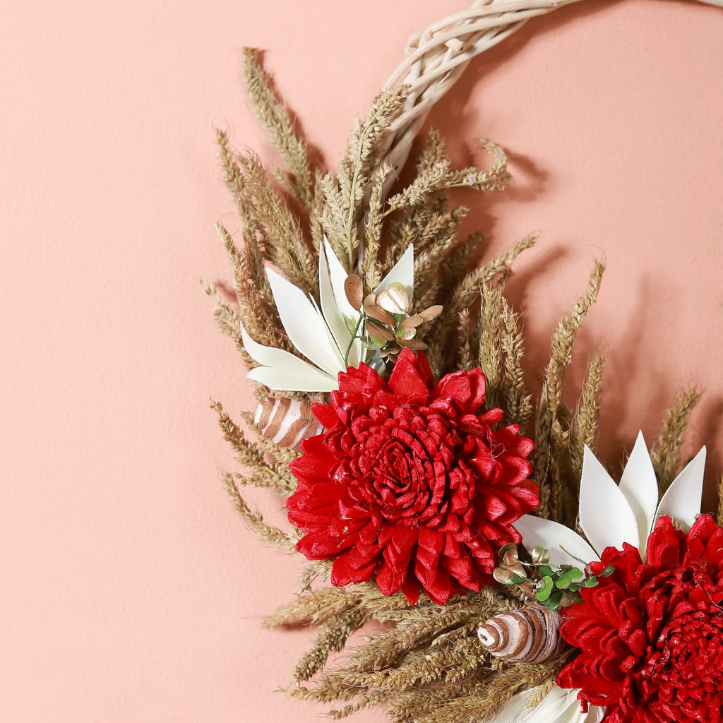 Festive Flower Wreath For Wall Decor Nestasia
