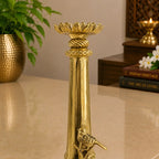 Brass Lightweight Candle Stand Holder (8.5 Inch) Vedansh Craft