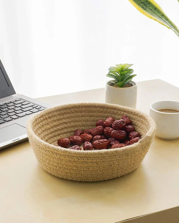 Eco-Friendly Jute Organizer Basket for Toys, Accessories, and Essentials