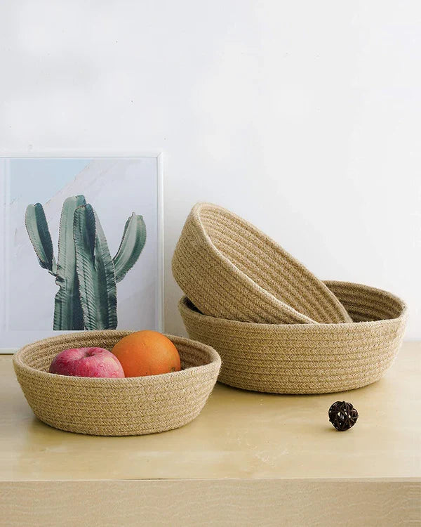 Eco-Friendly Jute Organizer Basket for Toys, Accessories, and Essentials
