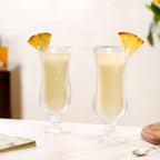 Pina Colada Double Wall Stem Glass Set Of 2 400ml Nestasia