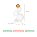 Modern Spheres Sculpture White And Gold Nestasia