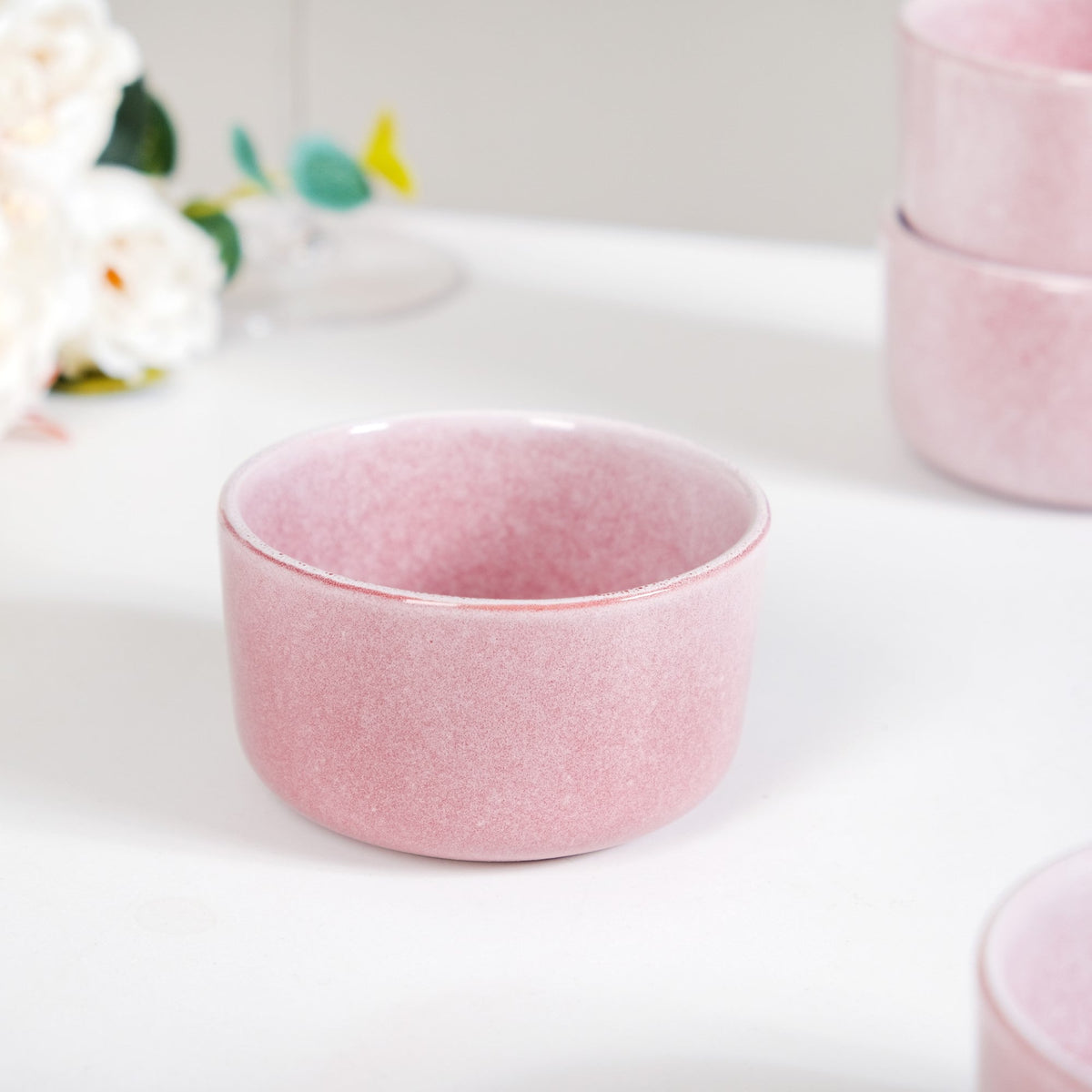 Sera Ceramic Small Bowl Pink Set Of 6 200ml Nestasia