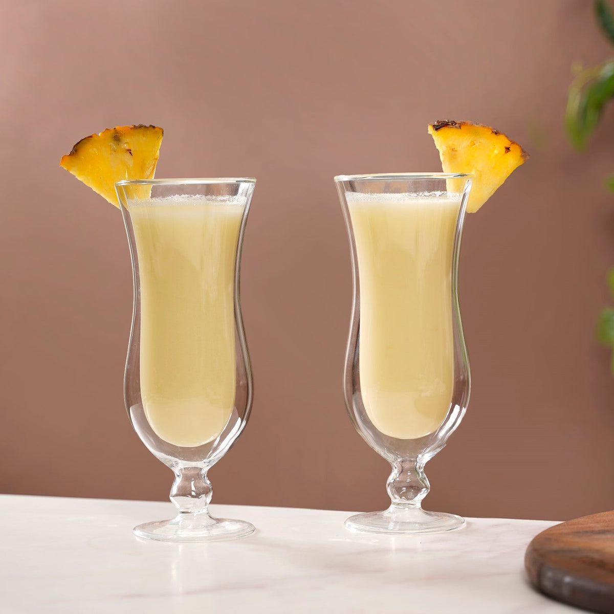 Pina Colada Double Wall Stem Glass Set Of 2 400ml Nestasia