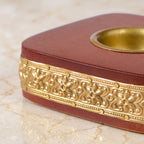 Ember Embossed Tealight Holder With Tealights Set Of 2 Nestasia