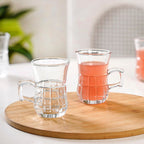 Embossed Tulip Tea Cup Set Of 6 150ml Nestasia