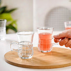 Embossed Tulip Tea Cup Set Of 6 150ml Nestasia