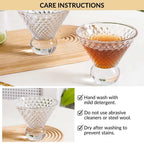 Embossed Crystal Ball Cocktail Glass Set Of 6 180ml Nestasia