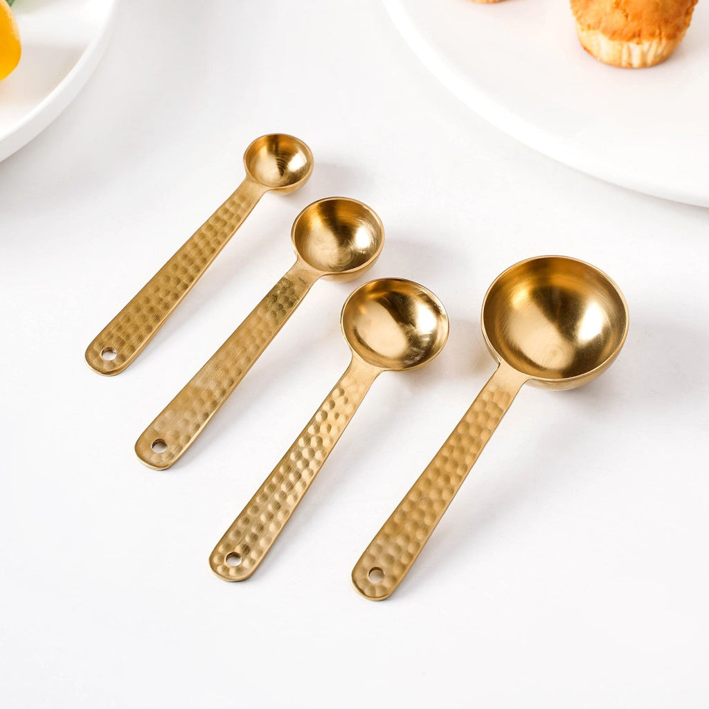 Set Of 4 Gold Measuring Spoons Nestasia