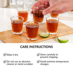 Embossed Shot Glass Set Of 12 55ml Nestasia