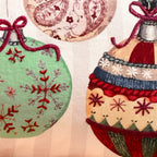 Embroidered Christmas Ornament Cotton Cushion Cover 50x30cm Nestasia