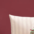 Embroidered Christmas Ornament Cotton Cushion Cover 50x30cm Nestasia