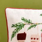 Embroidered Stockings Cotton Cushion Cover 40x40cm Nestasia