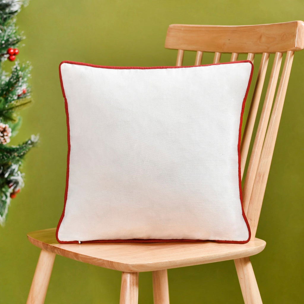 Embroidered Stockings Cotton Cushion Cover 40x40cm Nestasia