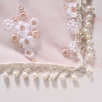 Embroidered Rose Pooja Thali Cover Set Of 2 Nestasia