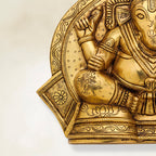 Brass Coconut Ganesha Wall Hanging (11.5 Inch) Vedansh Craft