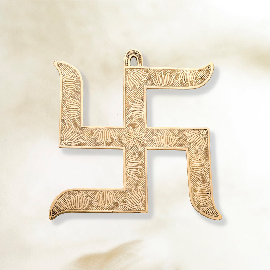 Brass Swastik Wall Hanging (12.5 Inch) Vedansh Craft