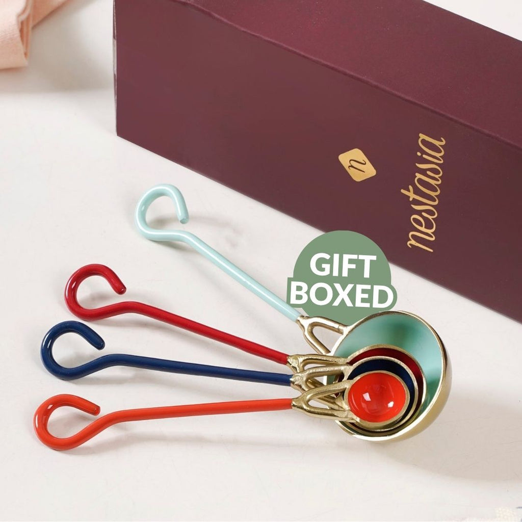 Enamel Colour Pop Measuring Spoon Set Of 4 Nestasia