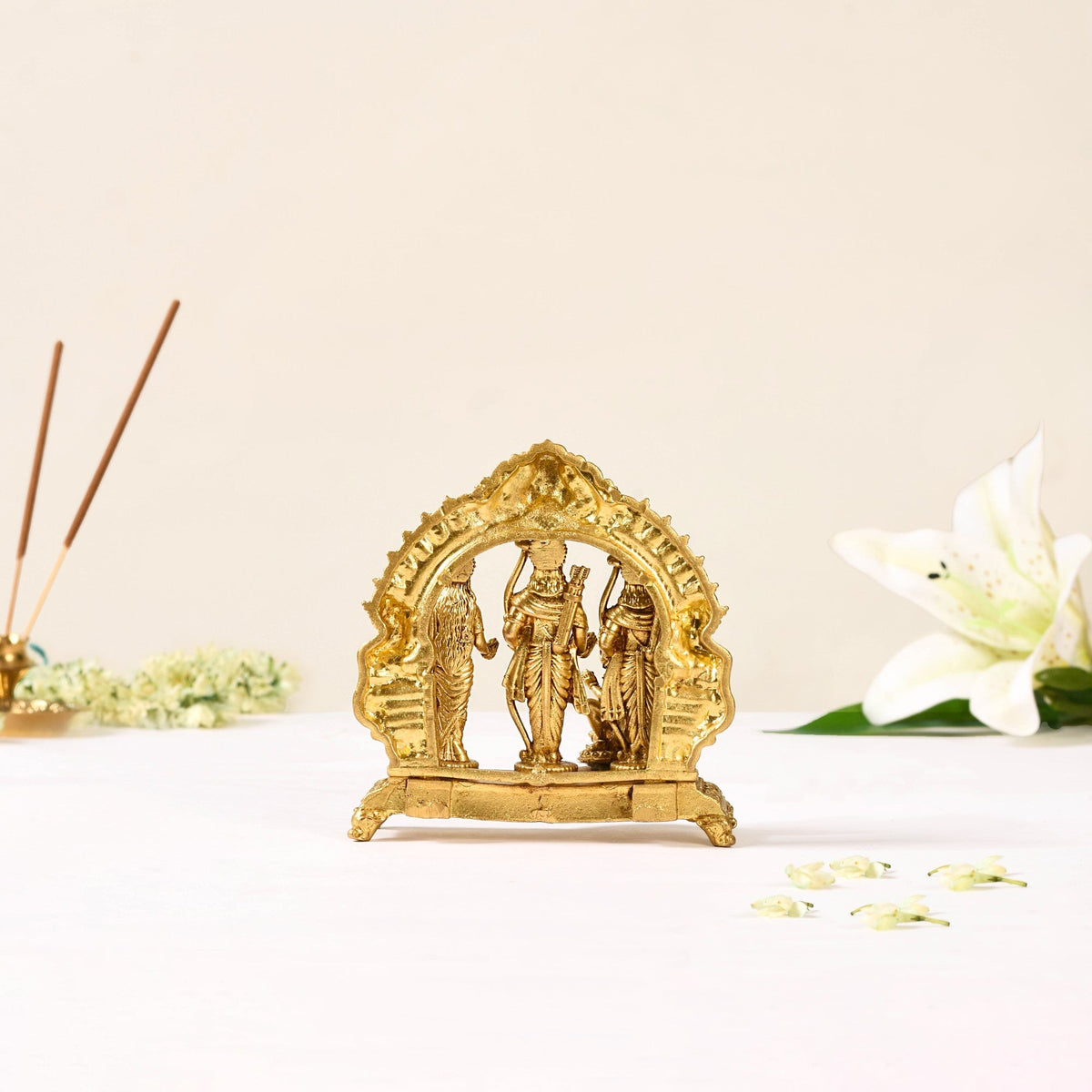 Pure Brass Ram Darbar Brass Statue 10cm Nestasia