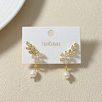 Ethereal Drop Earrings With Diamante Accents Nestasia