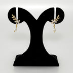 Ethereal Drop Earrings With Diamante Accents Nestasia