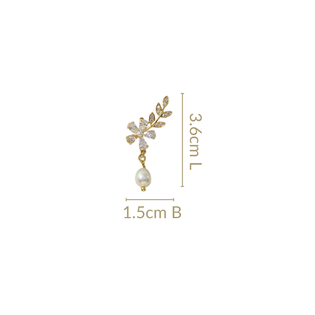 Ethereal Drop Earrings With Diamante Accents Nestasia