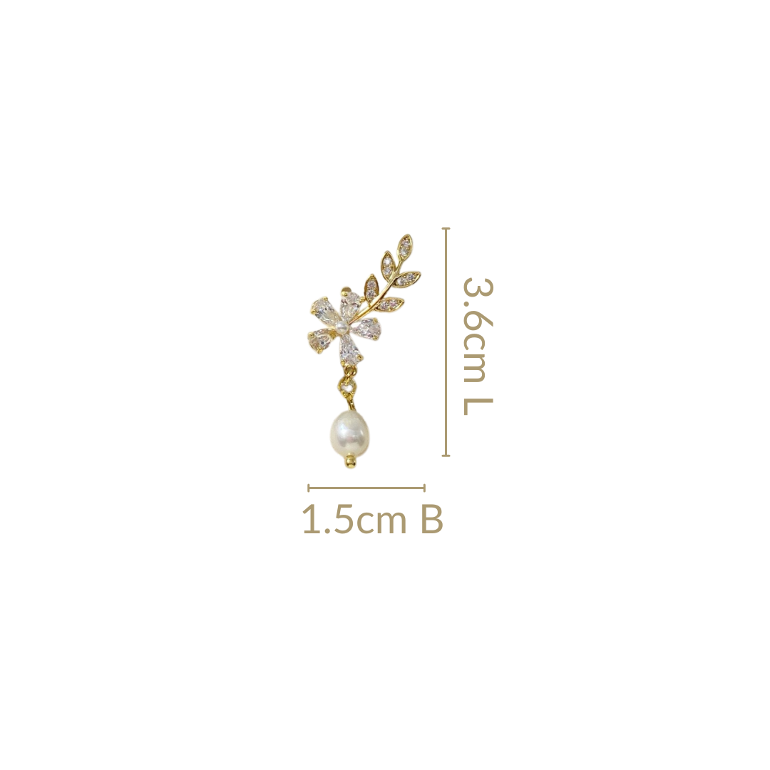Ethereal Drop Earrings With Diamante Accents Nestasia
