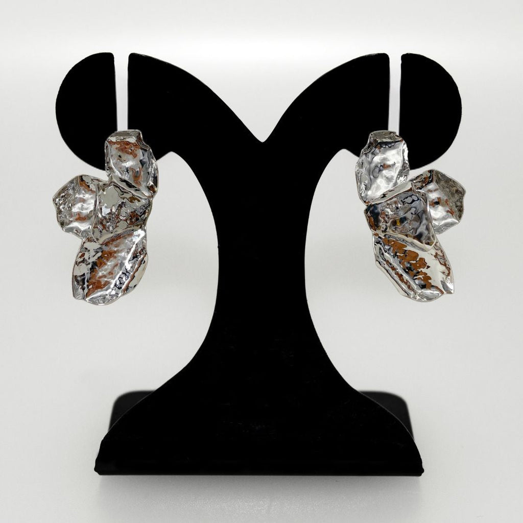 Evening Primrose Silver Statement Earrings Nestasia