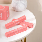 Pink Wooden Table Calendar Nestasia