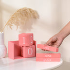 Pink Wooden Table Calendar Nestasia