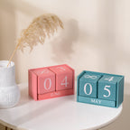 Pink Wooden Table Calendar Nestasia