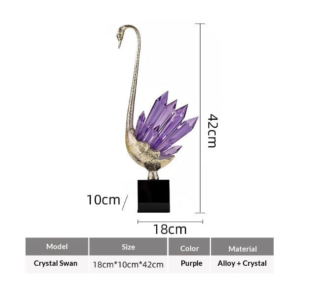 Affordable Luxury Crystal Swan High-End Home Decor For Foyer