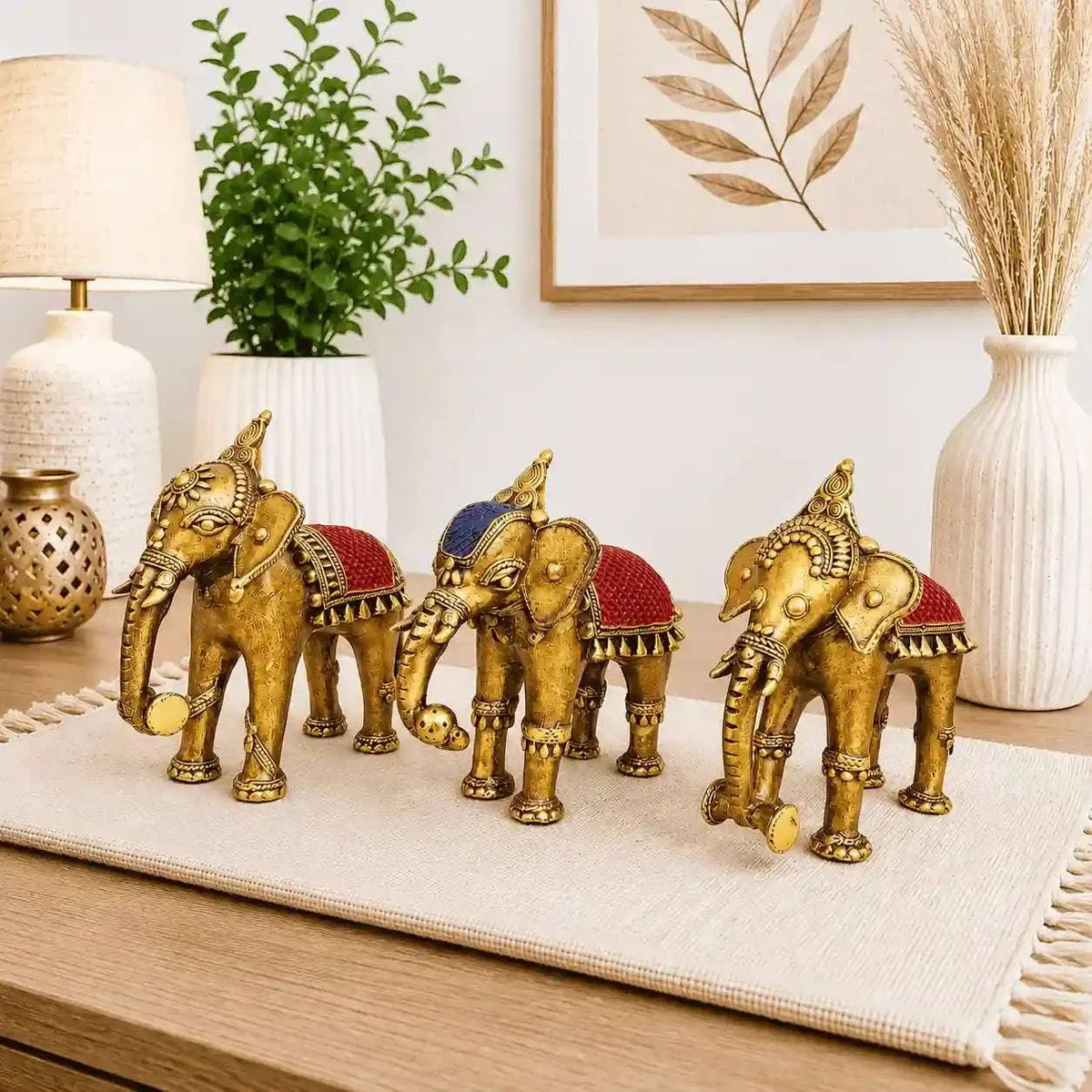 Brass Handcrafted Dhokra Elephant statue Vedansh Craft
