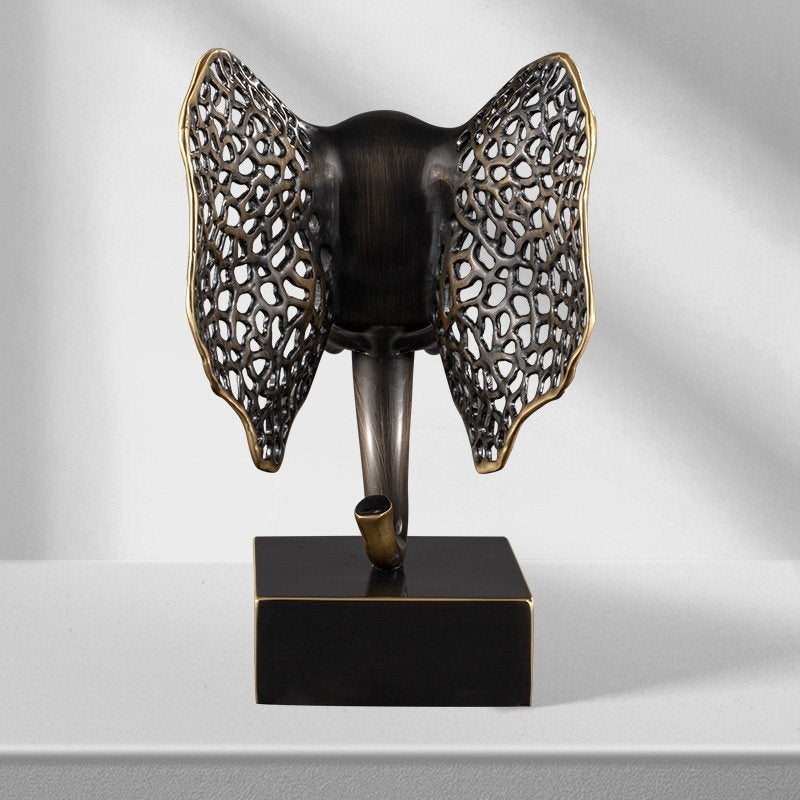 Brass Elephant Home Decor For Living Room Or Entryway