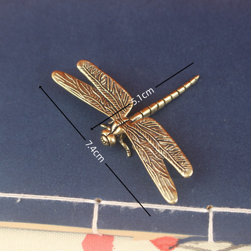 Brass Dragonfly Ornament Tea Pet